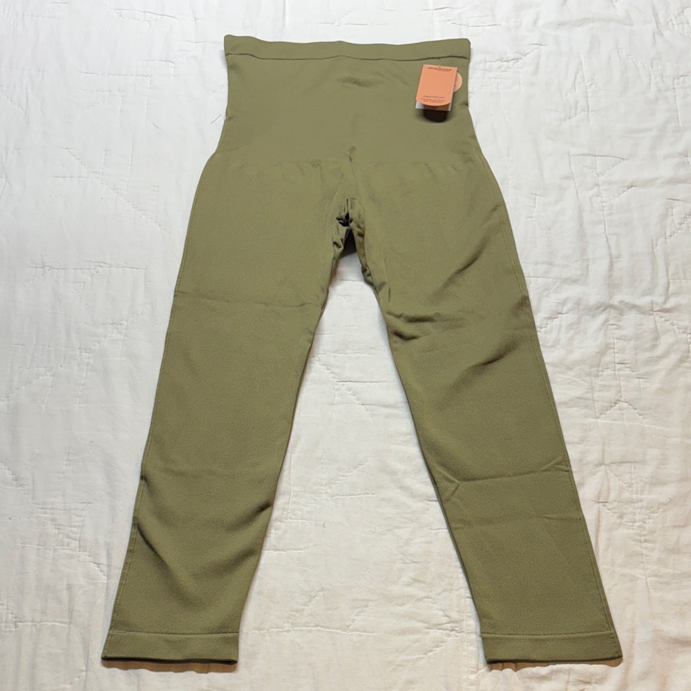 NWT Shapermint‎ Essentials High-Waisted Shaping Opaque Leggings - Olive Green XL